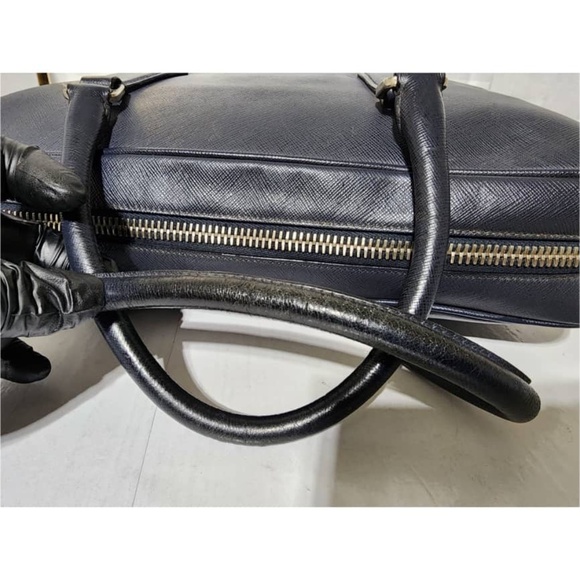 Authentic PRADA Vitello City Briefcase/Laptop Bag Deep Navy Blue - Picture 13 of 16